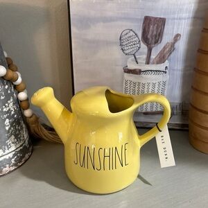 NEW Rae Dunn Sunshine Yellow Watering Can